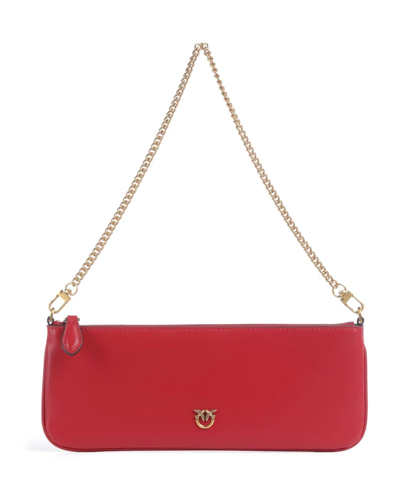 Pinko Flat Horizontal Sac porté épaule rosso rio/antique gold
