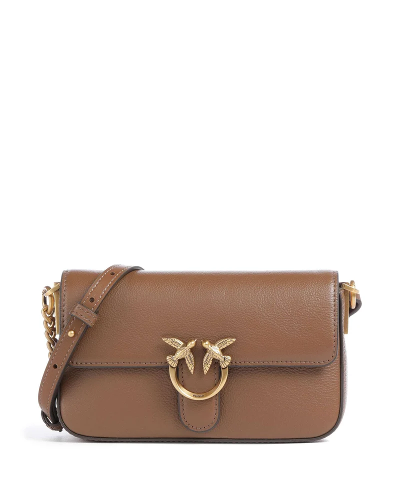 Pinko Love One Baby Slouchy Sac bandoulière marrone cognac/antique gold