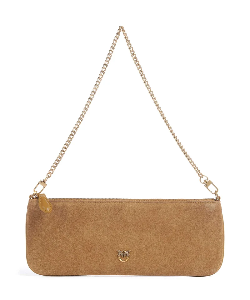 Pinko Flat Horizontal Sac porté épaule marrone dorato/antique gold