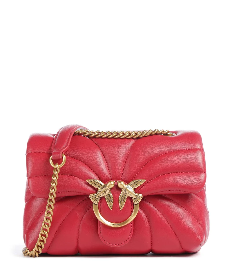 Pinko Love Puff Mini Sac porté épaule rosso rio/antique gold