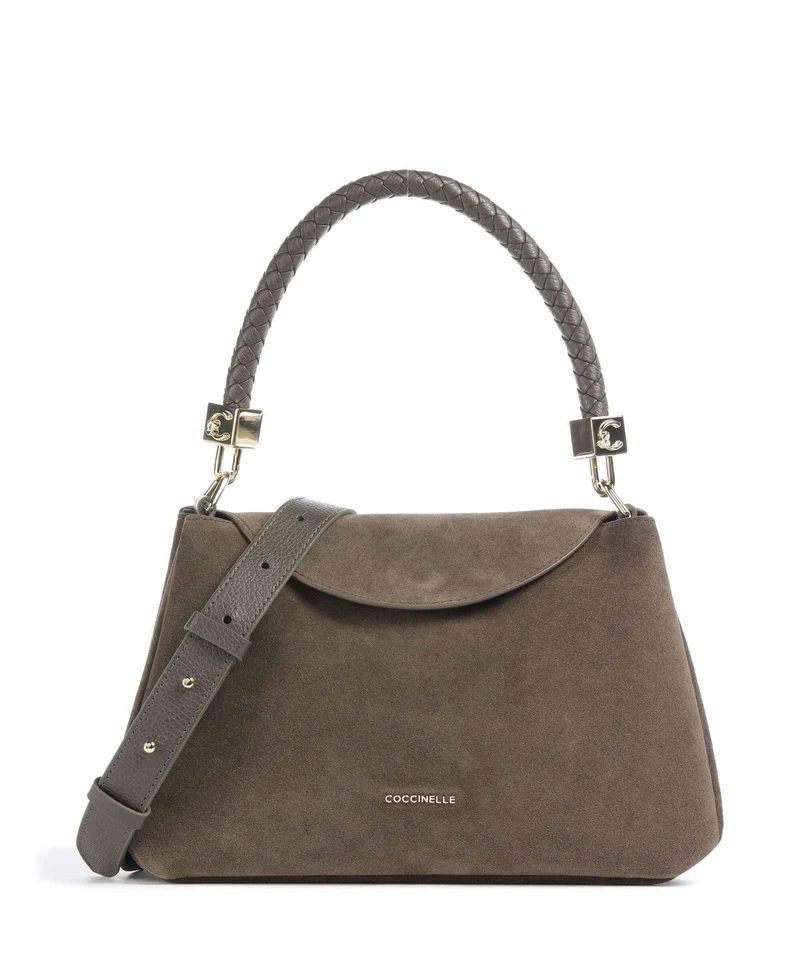 Coccinelle Tiggy Suede Sac porté épaule fango