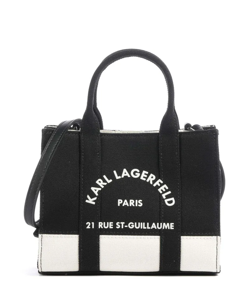 Karl Lagerfeld K/Rue St Guillaume Medium Sac à main cannoli cream/black