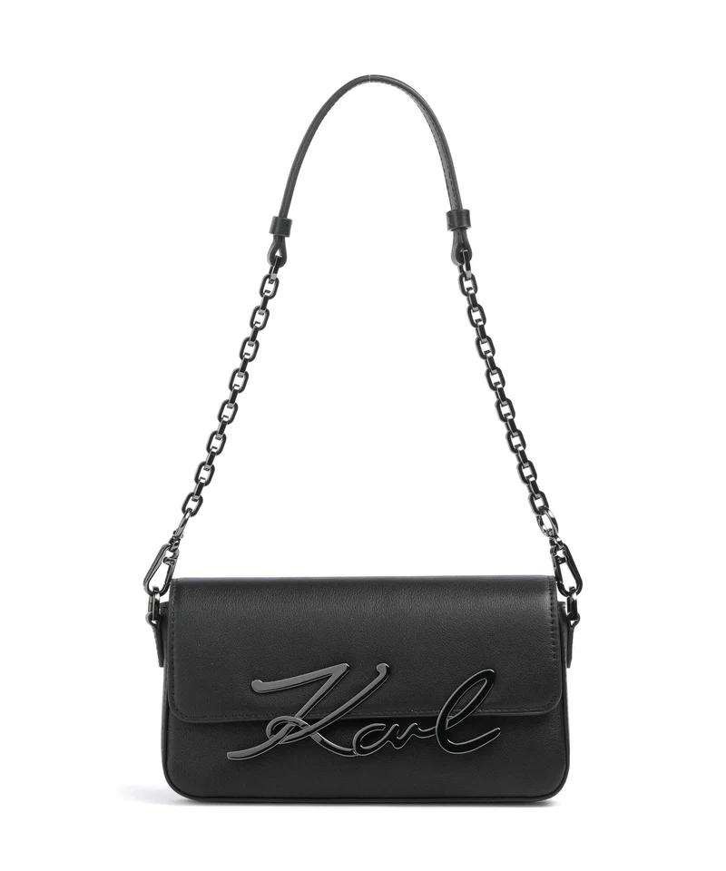 Karl Lagerfeld K/Signature 2.0 Small Sac porté épaule black/gunmetal