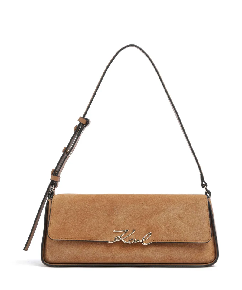 Karl Lagerfeld K/Signature Sac porté épaule caramel