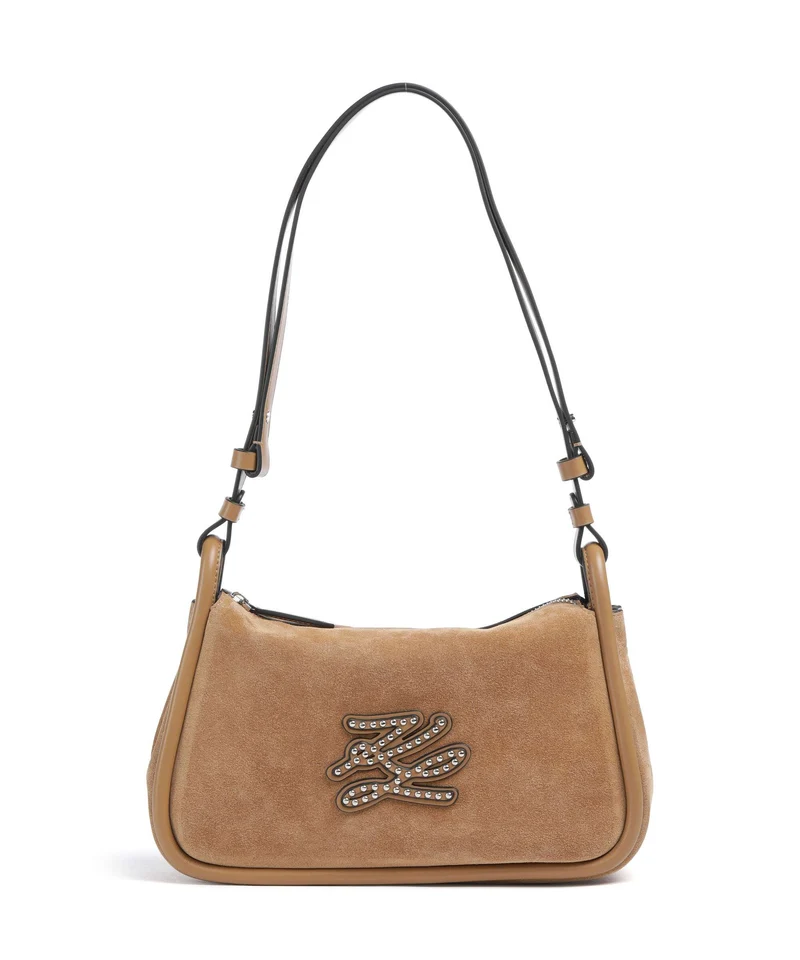 Karl Lagerfeld K/Autograph Patch Sac porté épaule caramel