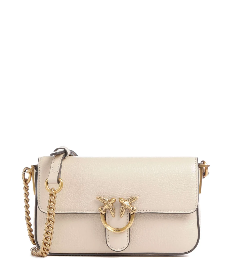 Pinko Love One Baby Slouchy Sac bandoulière beige/grigio fumo/antique gold