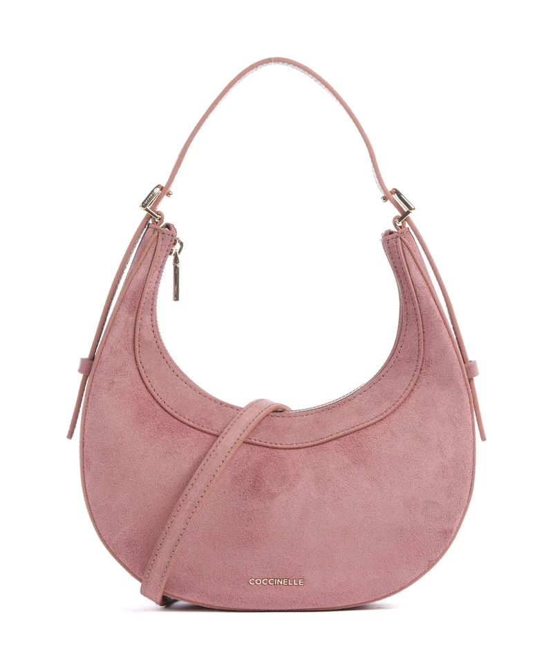 Coccinelle Whisper Suede Sac porté épaule winter rose