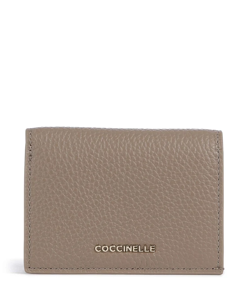 Coccinelle Metallic Soft Portefeuille warm taupe