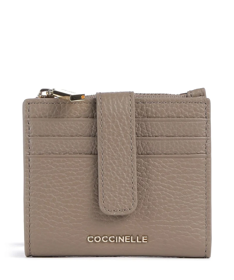 Coccinelle Metallic Soft Portefeuille warm taupe