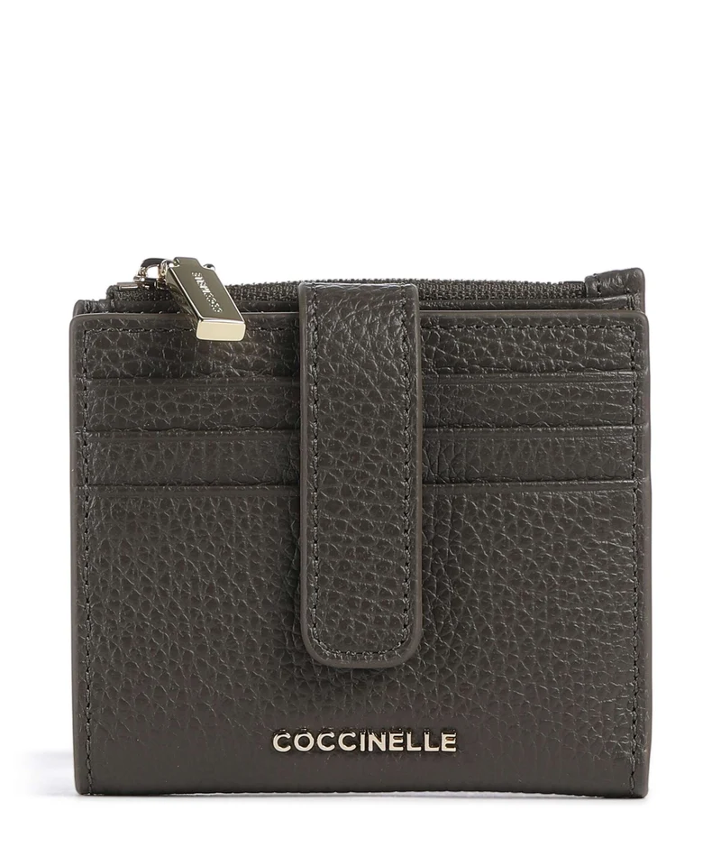 Coccinelle Metallic Soft Portefeuille fango