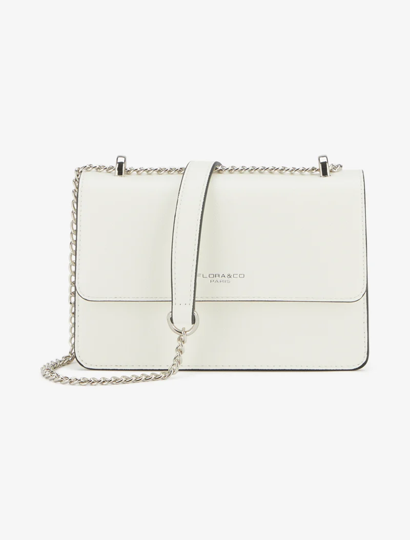 Sac à bandoulière chaîne Marguerite - Blanc