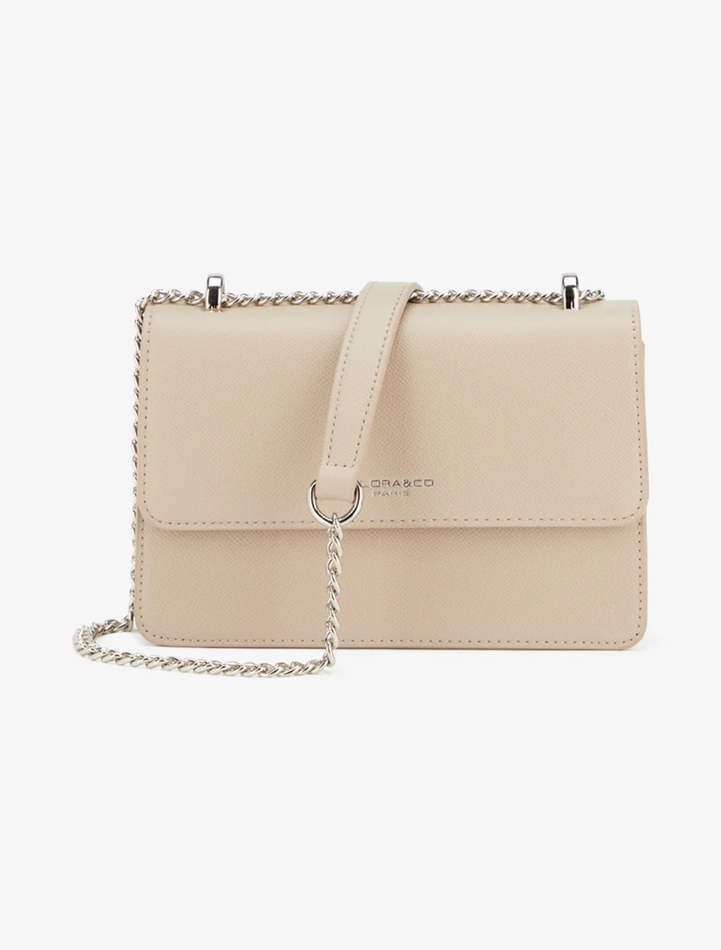 Sac à bandoulière Marguerite chaîne - Beige