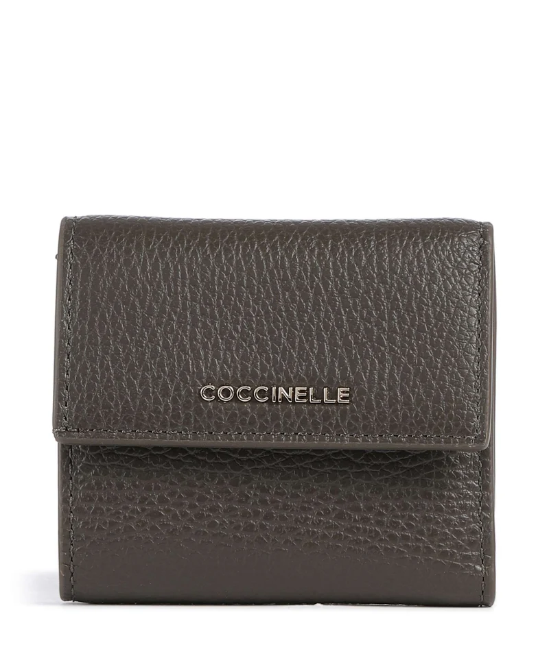Coccinelle Metallic Soft Portefeuille fango