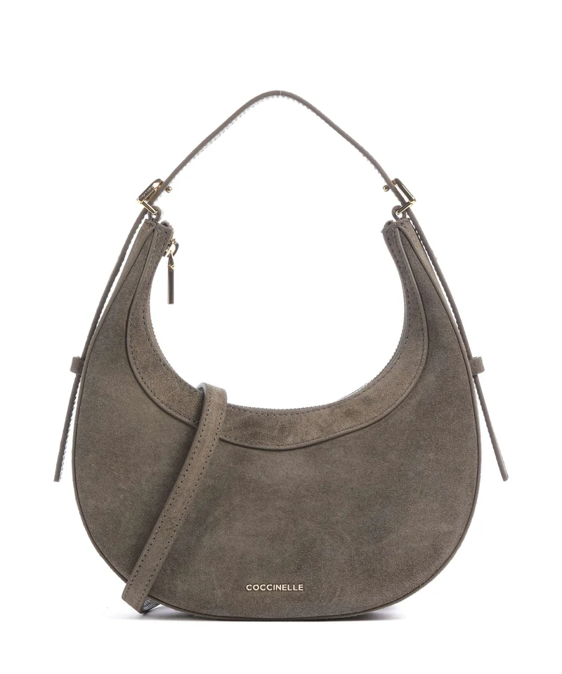 Coccinelle Whisper Suede Sac porté épaule fango