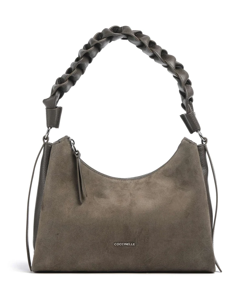 Coccinelle Boheme Suede Sac porté épaule fango