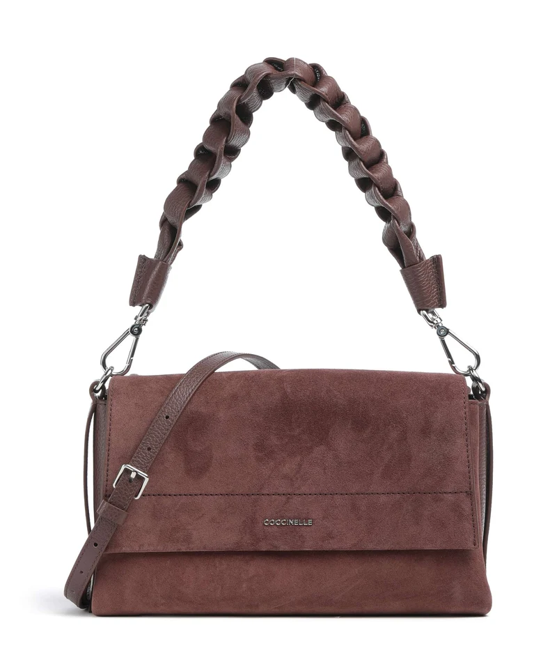 Coccinelle Boheme Suede Sac porté épaule berry