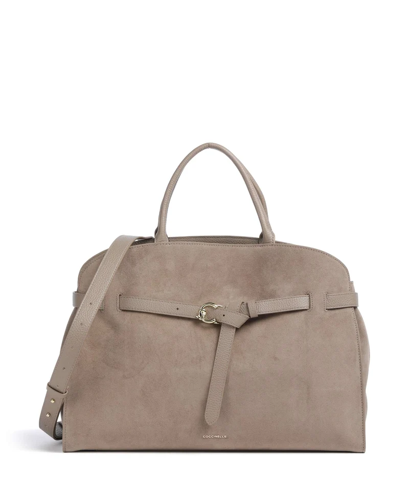 Coccinelle Sabine Suede Sac à main warm taupe