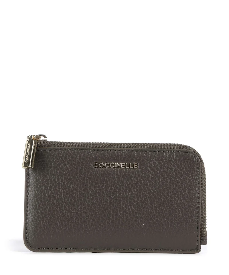 Coccinelle Metallic Soft Étui à cartes crédit fango