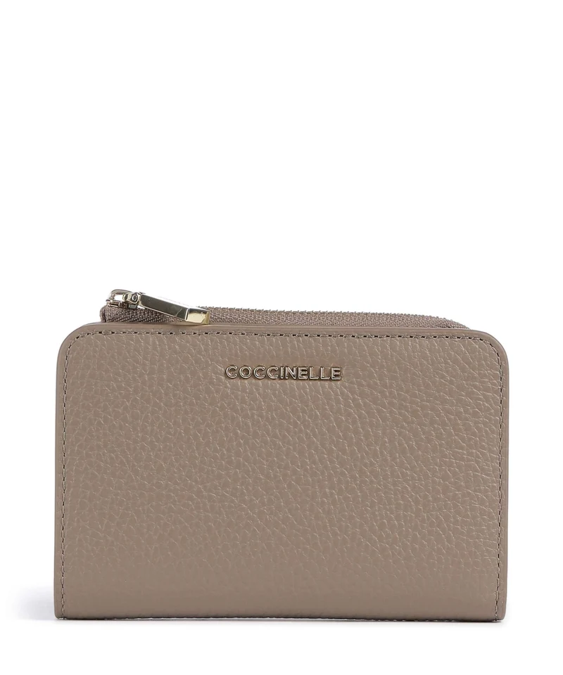 Coccinelle Metallic Soft Portefeuille warm taupe