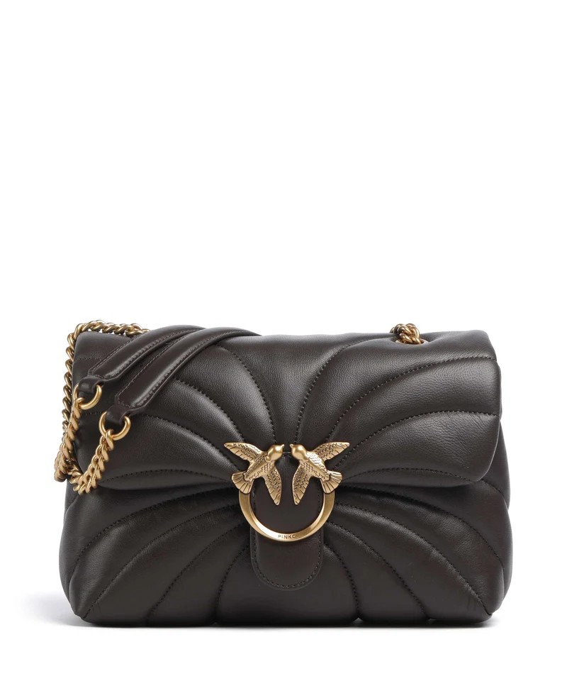 Pinko Love Puff Classic Sac porté épaule marrone marasca/antique gold