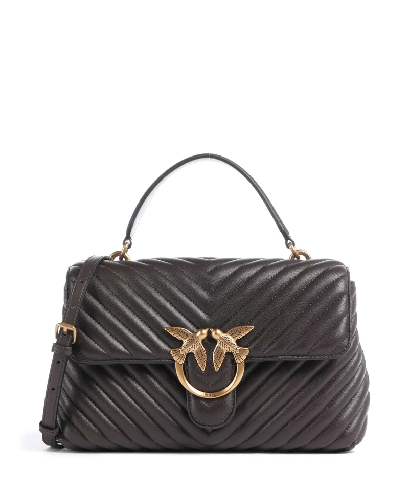 Pinko Love Lady Puff Classic Sac à main marrone marasca/antique gold