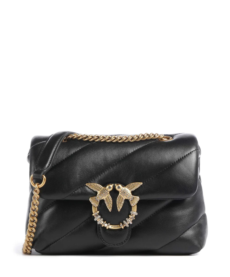 Pinko Love Puff Mini New Buckle Sac porté épaule nero/antique gold