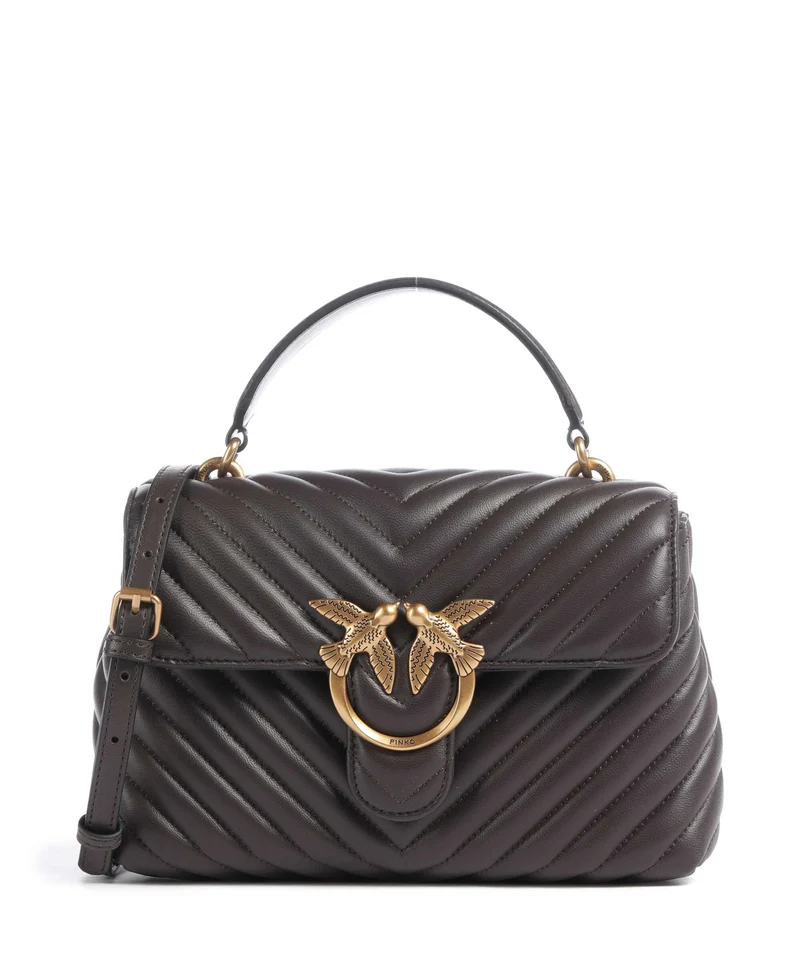 Pinko Love Lady Puff Mini Sac à main marrone marasca/antique gold