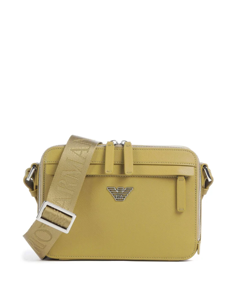 Emporio Armani Business Regenerated Sac bandoulière ecru olive