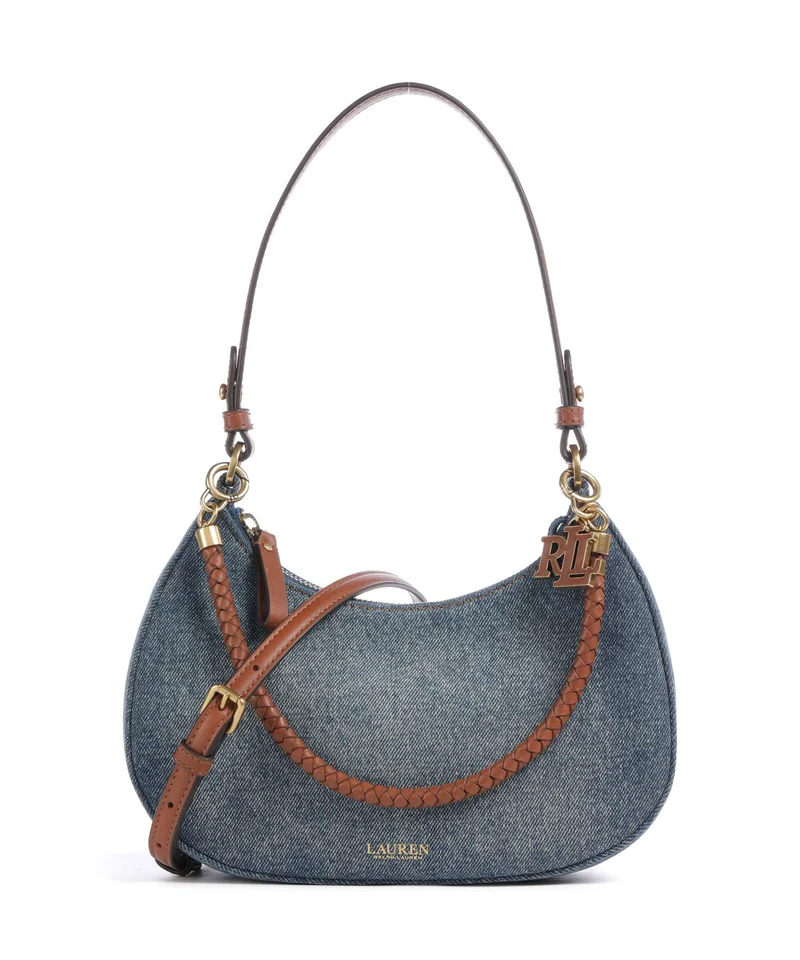 Lauren Ralph Lauren Marcy Medium Sac porté épaule oxford blue/lauren tan