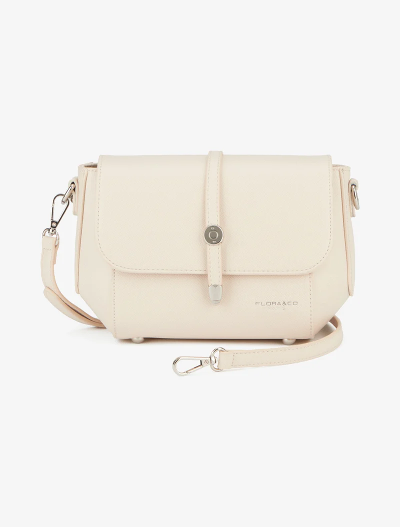 Sac besace Kendall simili grainé - Beige