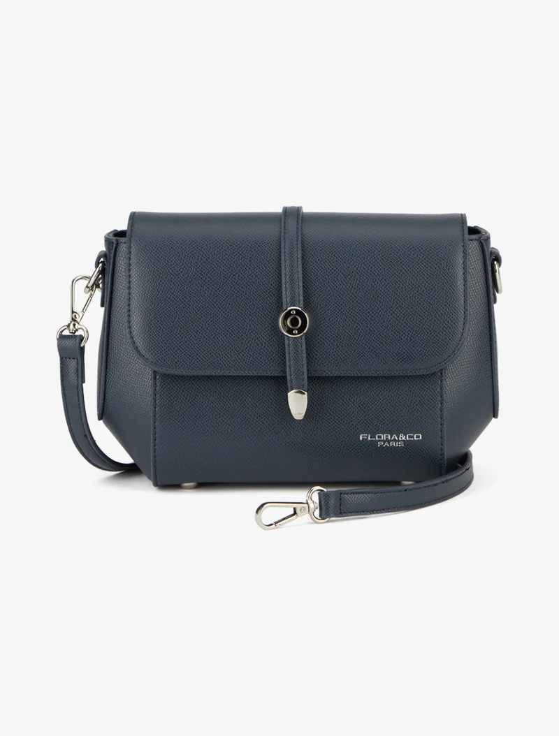 Sac besace Kendall simili grainé - Marine