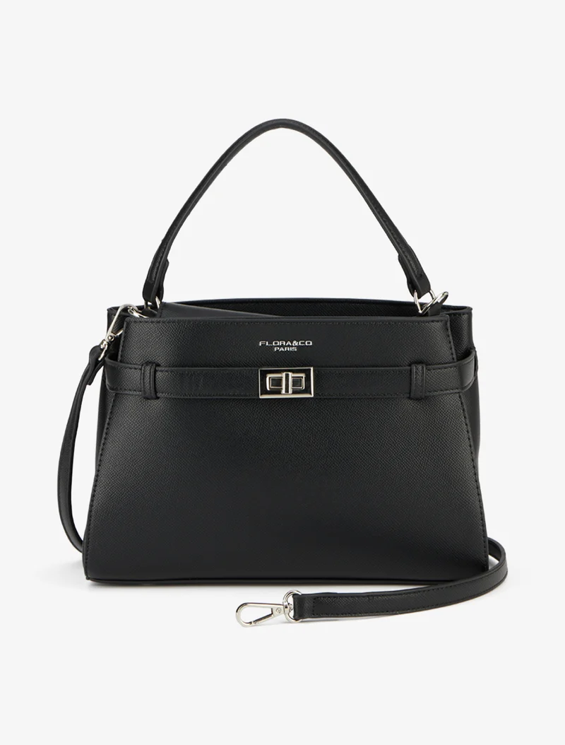 Sac à main Jolyn simili grainé - Noir
