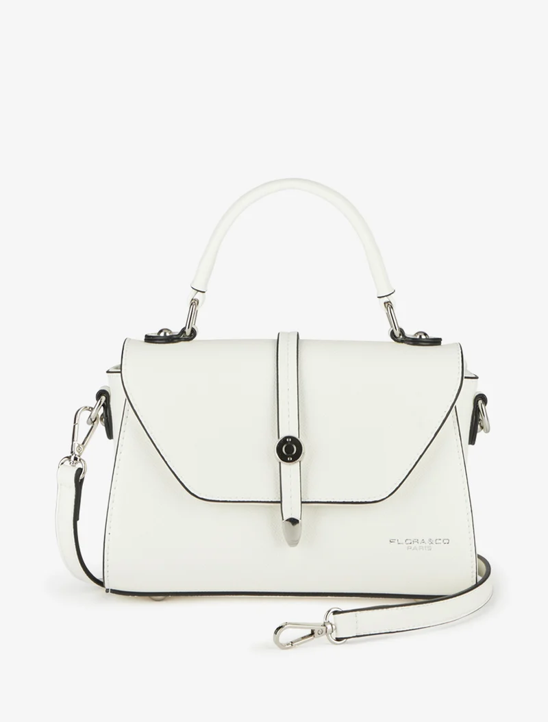 Sac besace Erica simili à picots - Blanc