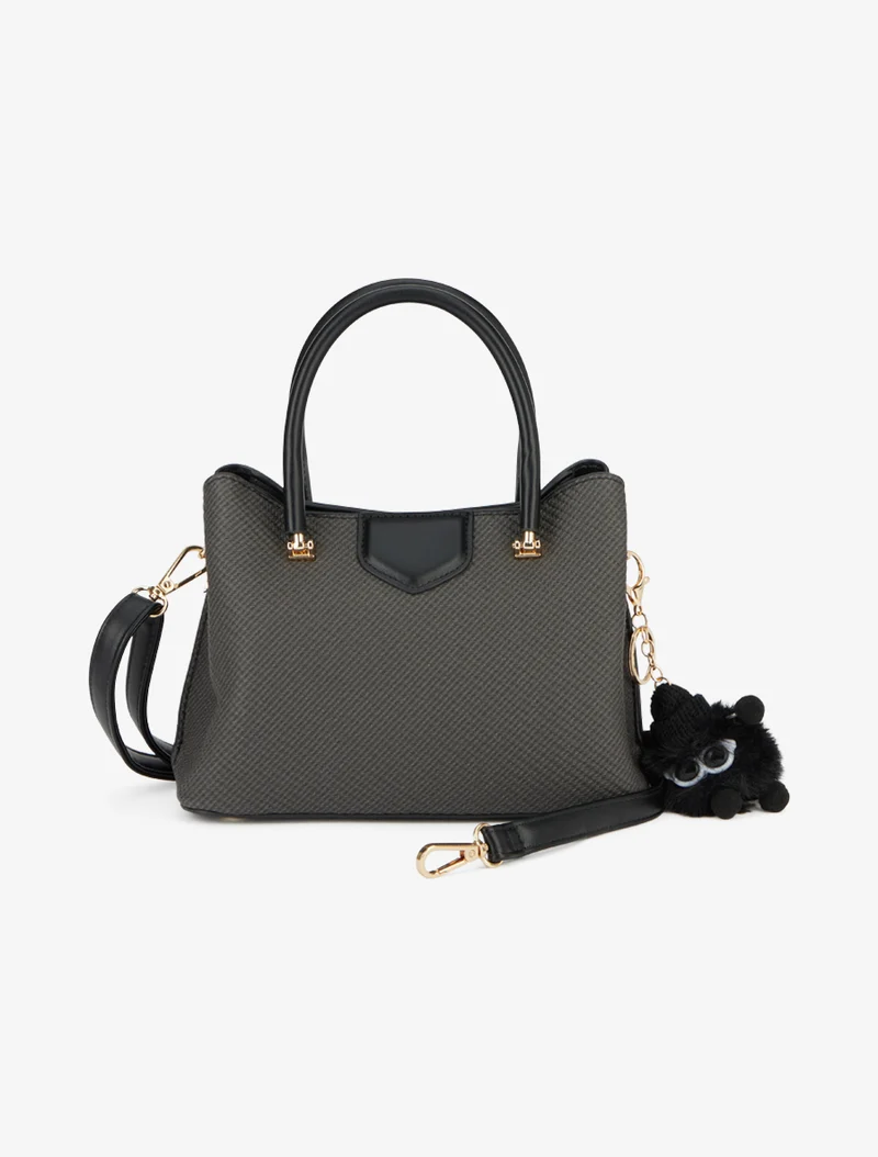 Sac à main effet tressé Randi - Noir
