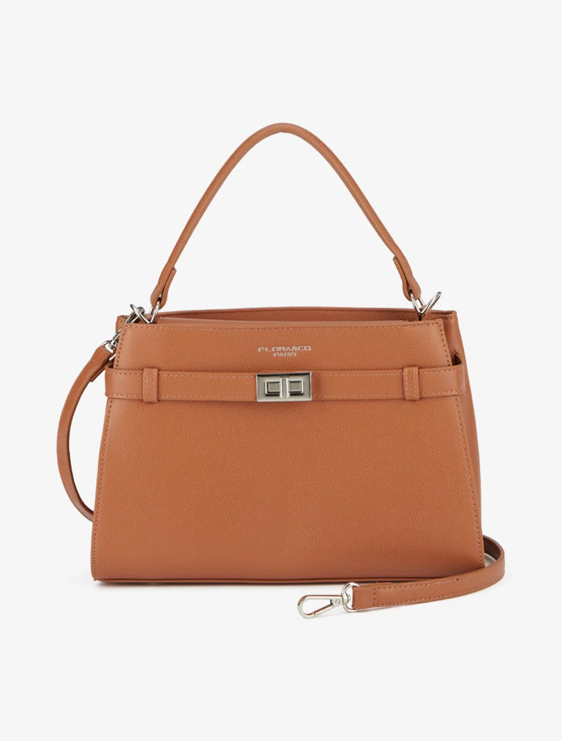 Sac à main Jolyn en simili grainé - Camel