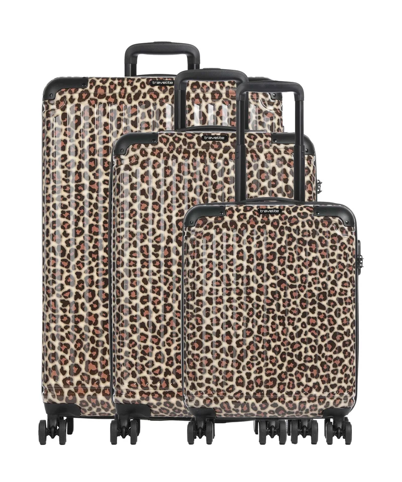 Travelite Cruise Set de valise (4 roues) leopard