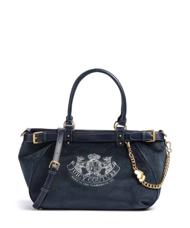 Juicy Couture Twig Narrative Velvet L Cabas blue depths