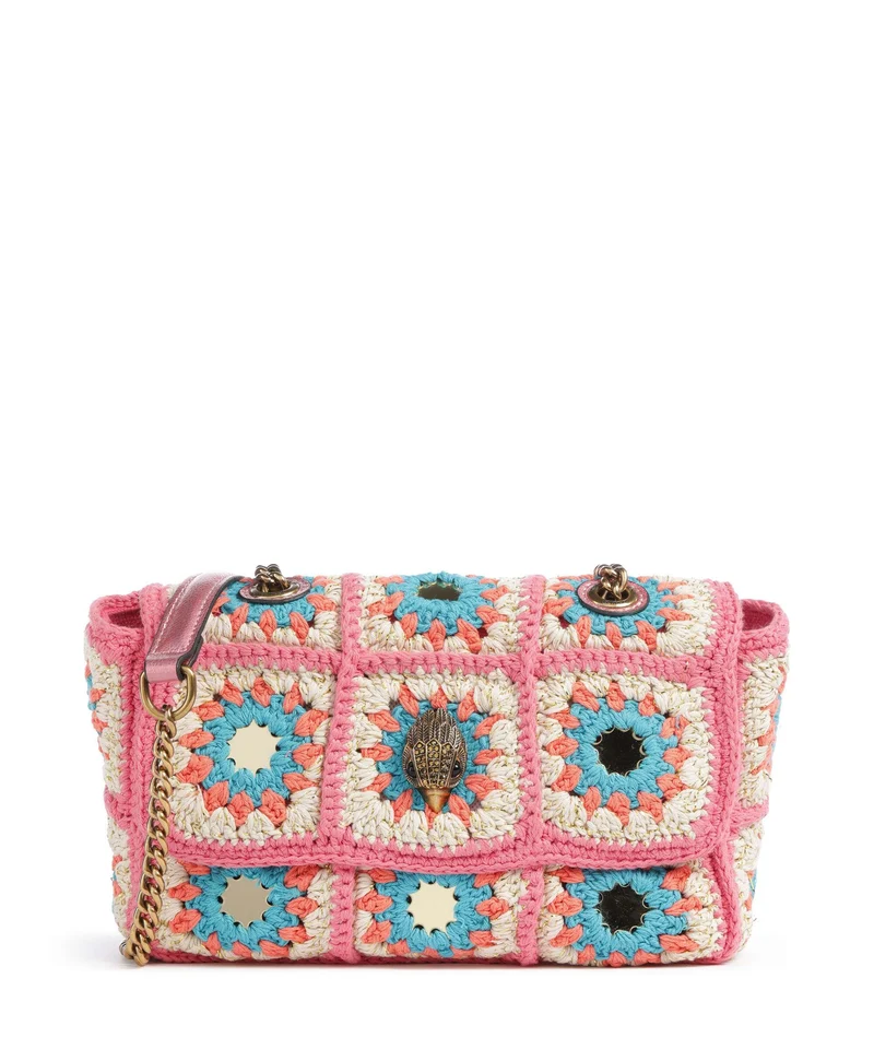 Kurt Geiger Kensington Crochet Sac bandoulière pink combination
