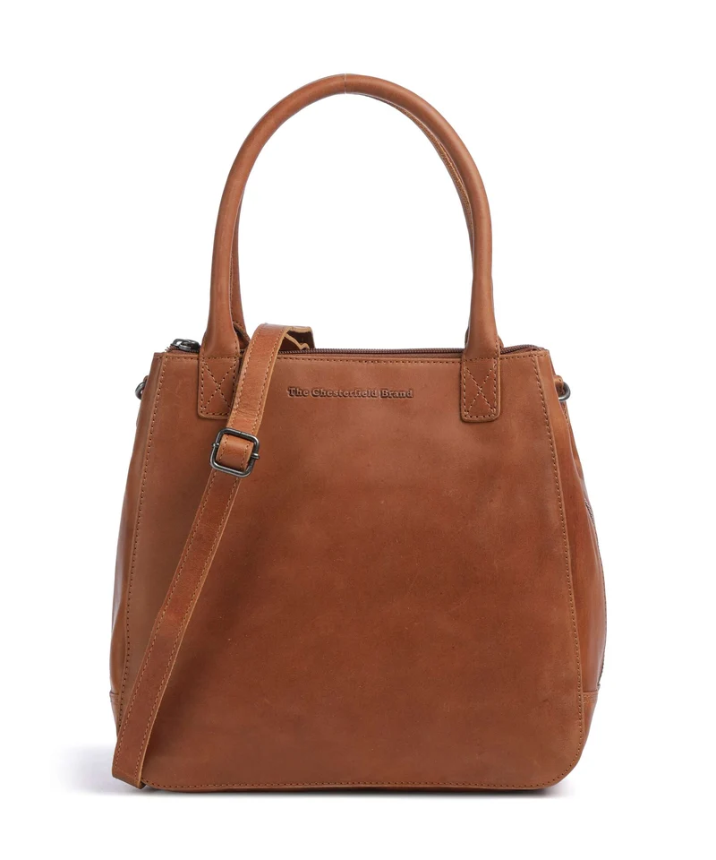 The Chesterfield Brand Wax Pull Up Cow Solvin Sac à main cognac