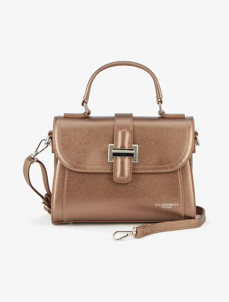 Sac à main Micheline texturé - Bronze