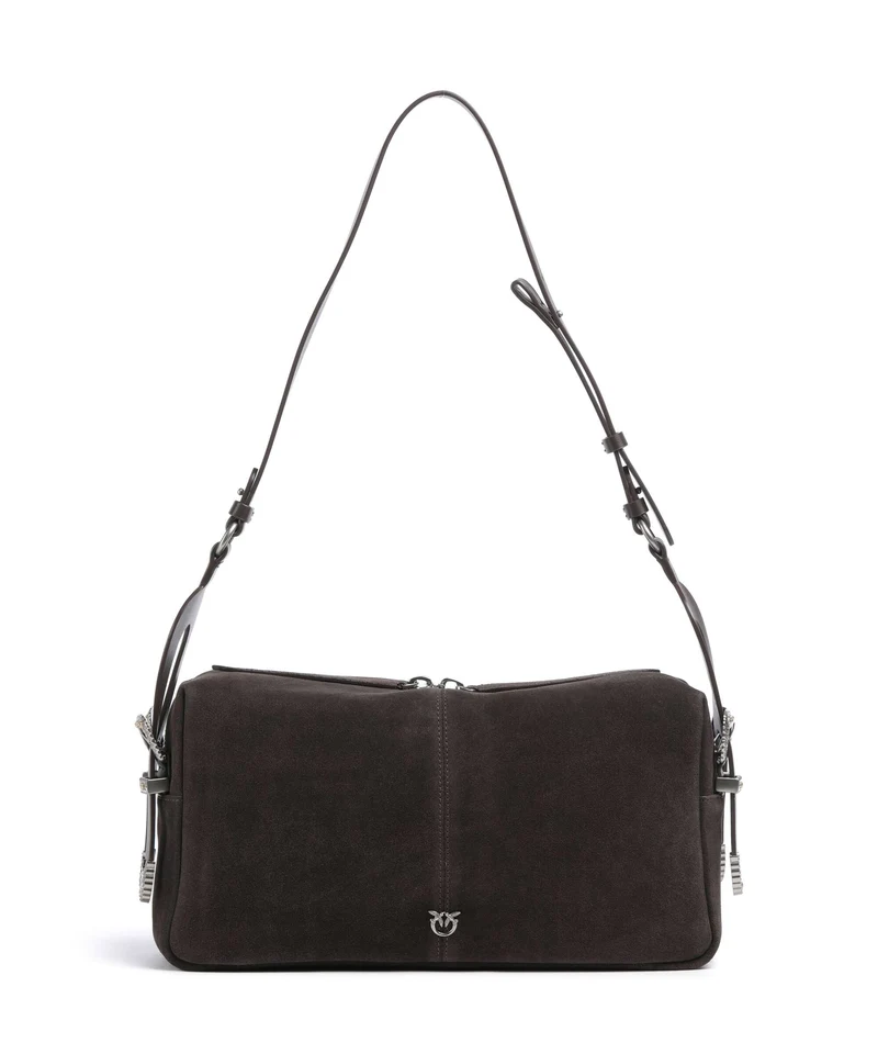 Pinko 24 Classic Sac porté épaule marrone/chicco di caffe/old silver