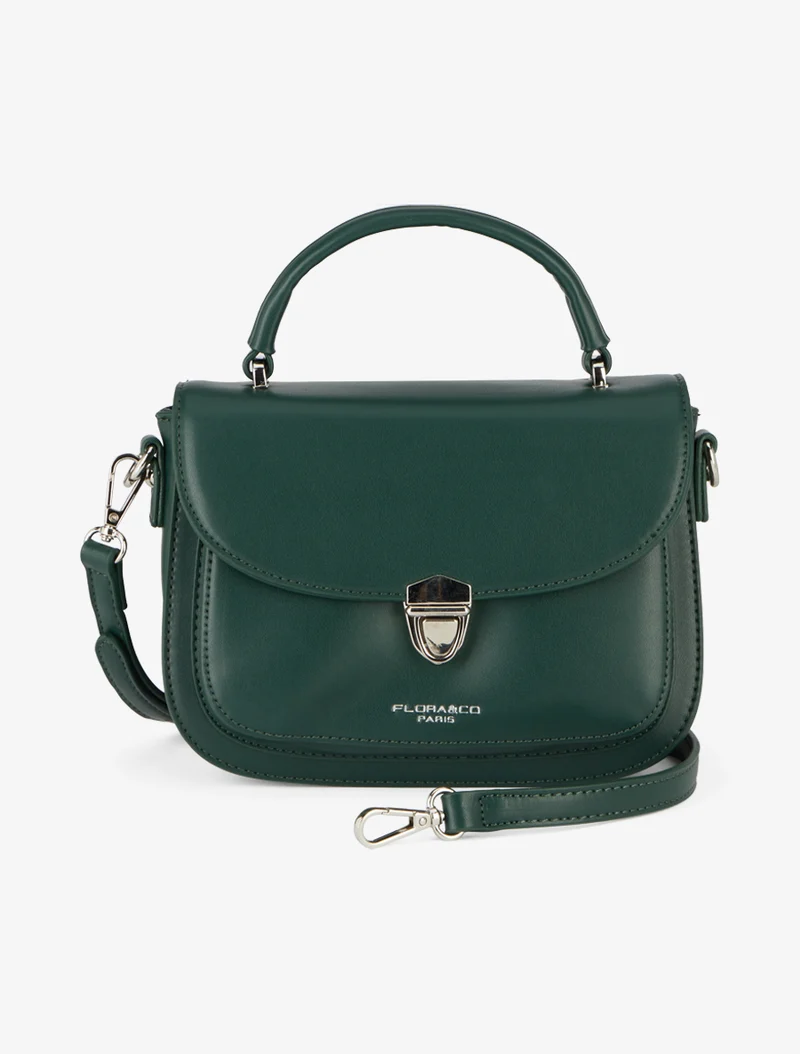 Sac besace Jen à rabat - Vert sapin