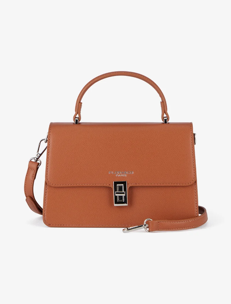 Sac besace Joey simili grainé - Camel