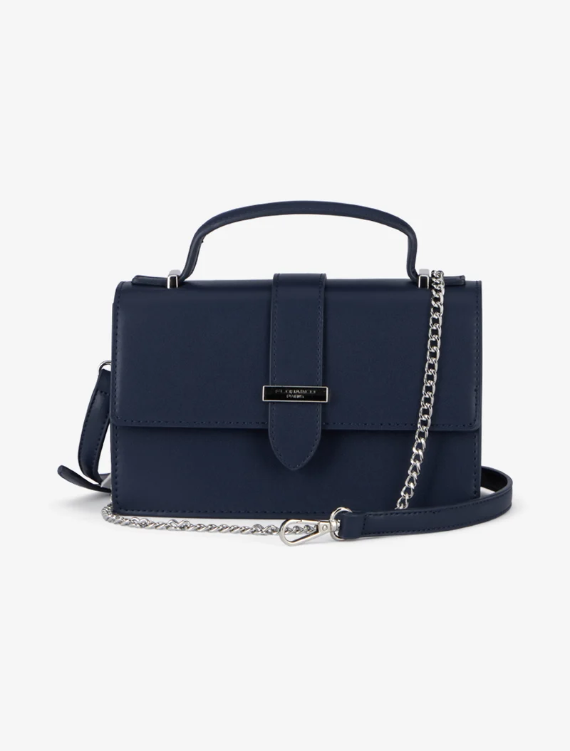 Sac besace Audrey à rabat clip - Marine