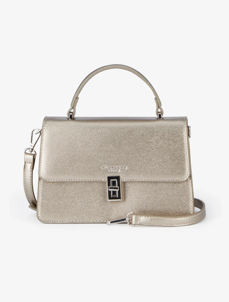 Sac besace Joey simili grainé - Or