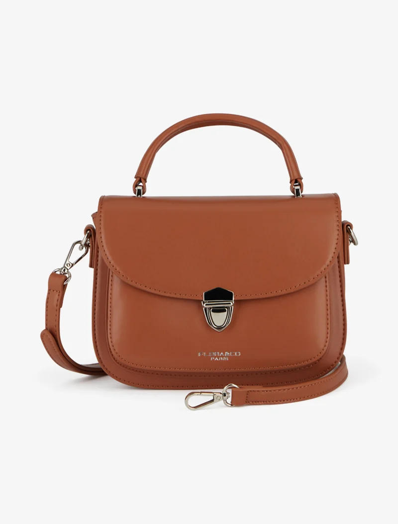 Sac besace Jen à rabat clip - Camel