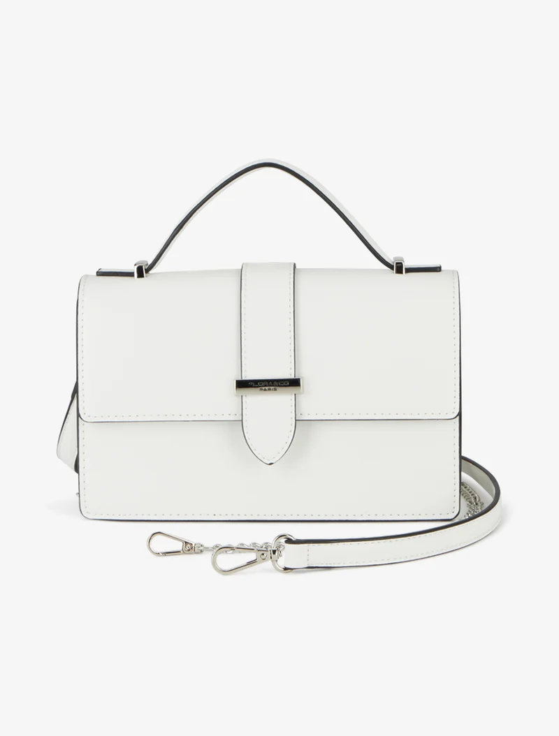 Sac besace Audrey à rabat - Blanc