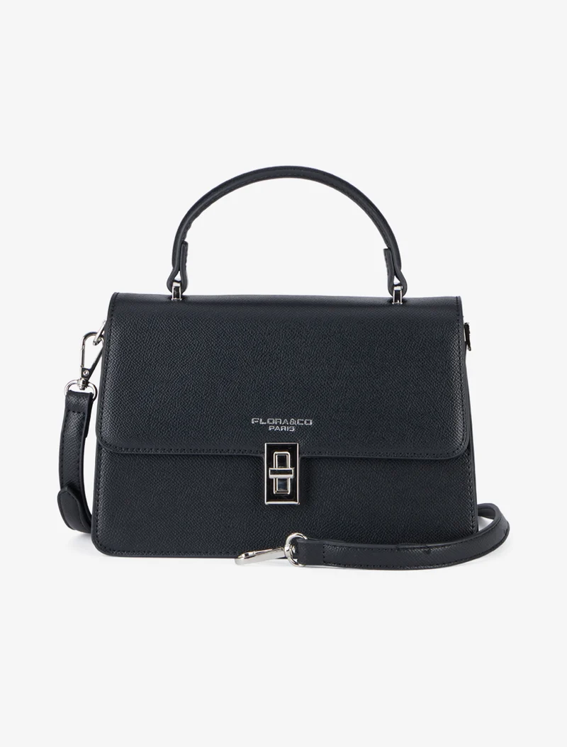Sac besace Joey simili grainé - Noir