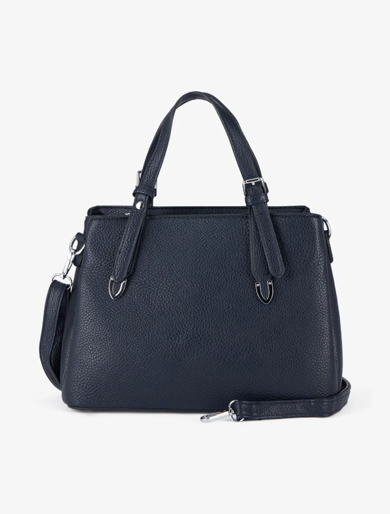 Sac à main Liséa effet grainé - Marine