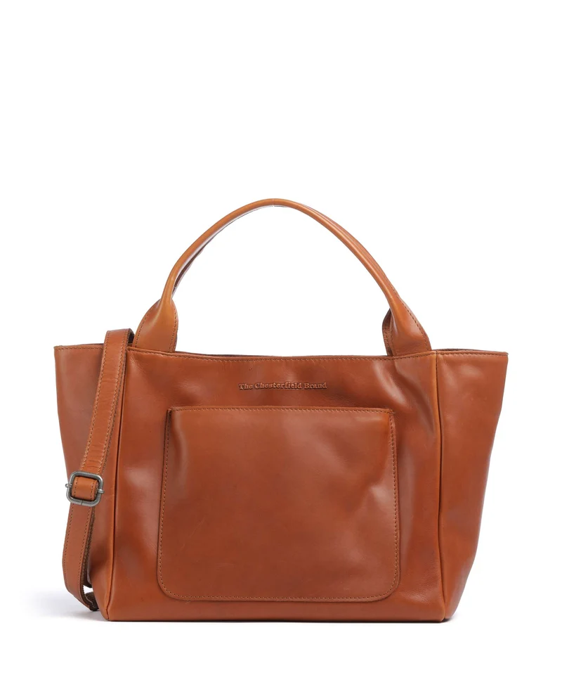 The Chesterfield Brand Wax Pull Up Cow Tenara Sac porté épaule cognac